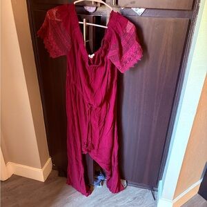 Blush Burgundy pantsuit